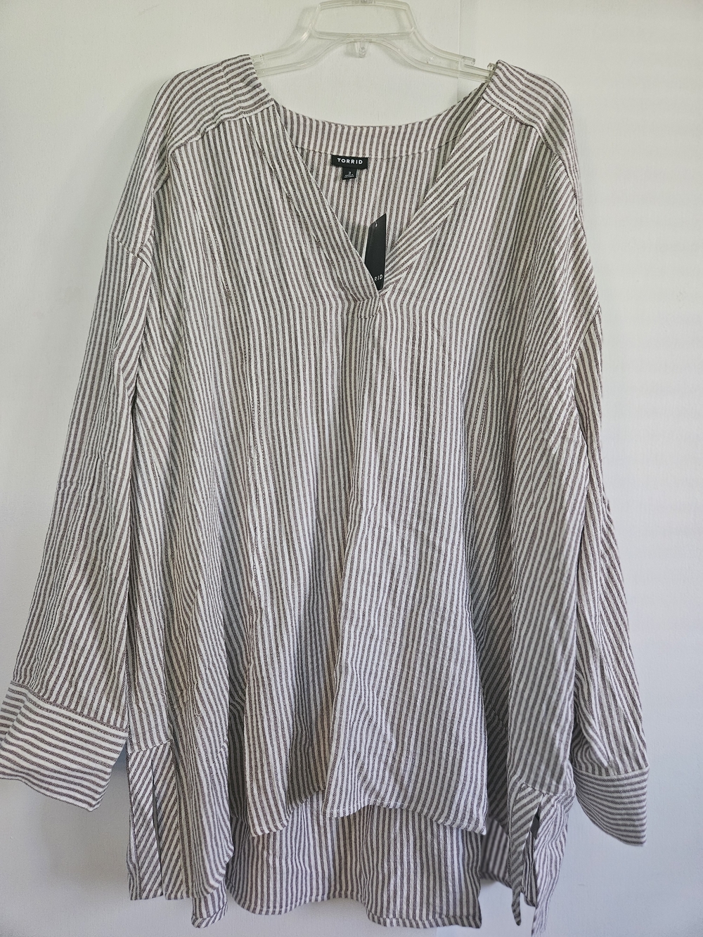 Torrid Striped V-Neck Tunic